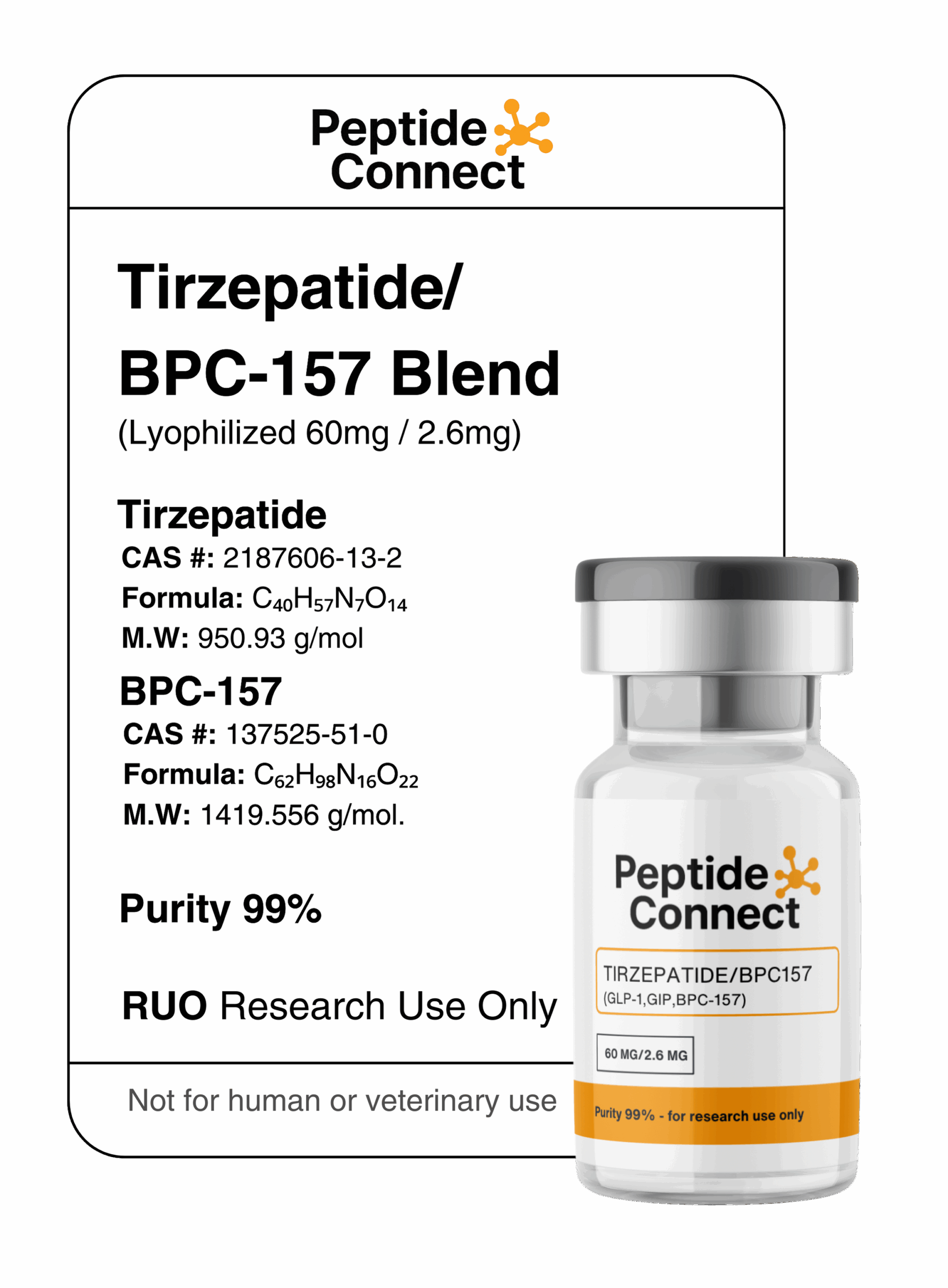 Buy Tirzepatide:BPC 60mg Lyo